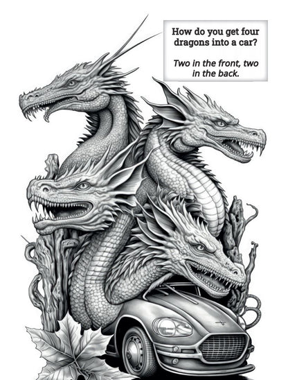 Dragon Jokes Coloring Bundle