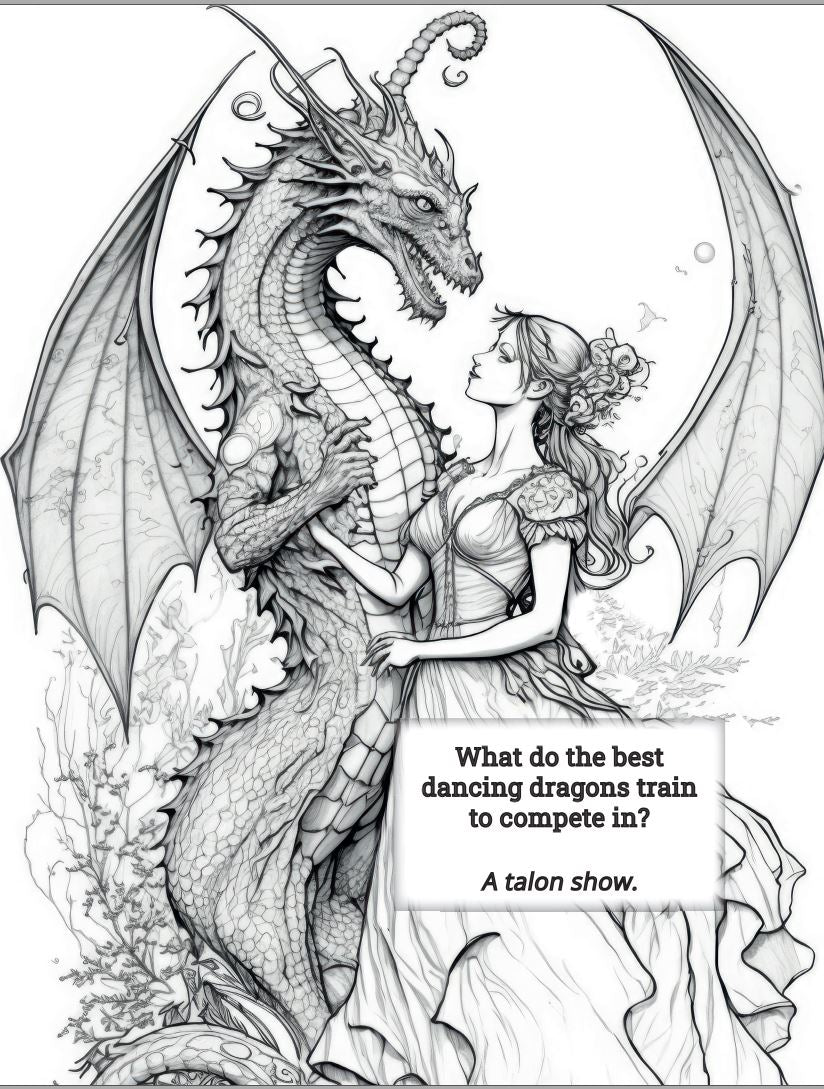 Dragon Jokes Coloring Bundle