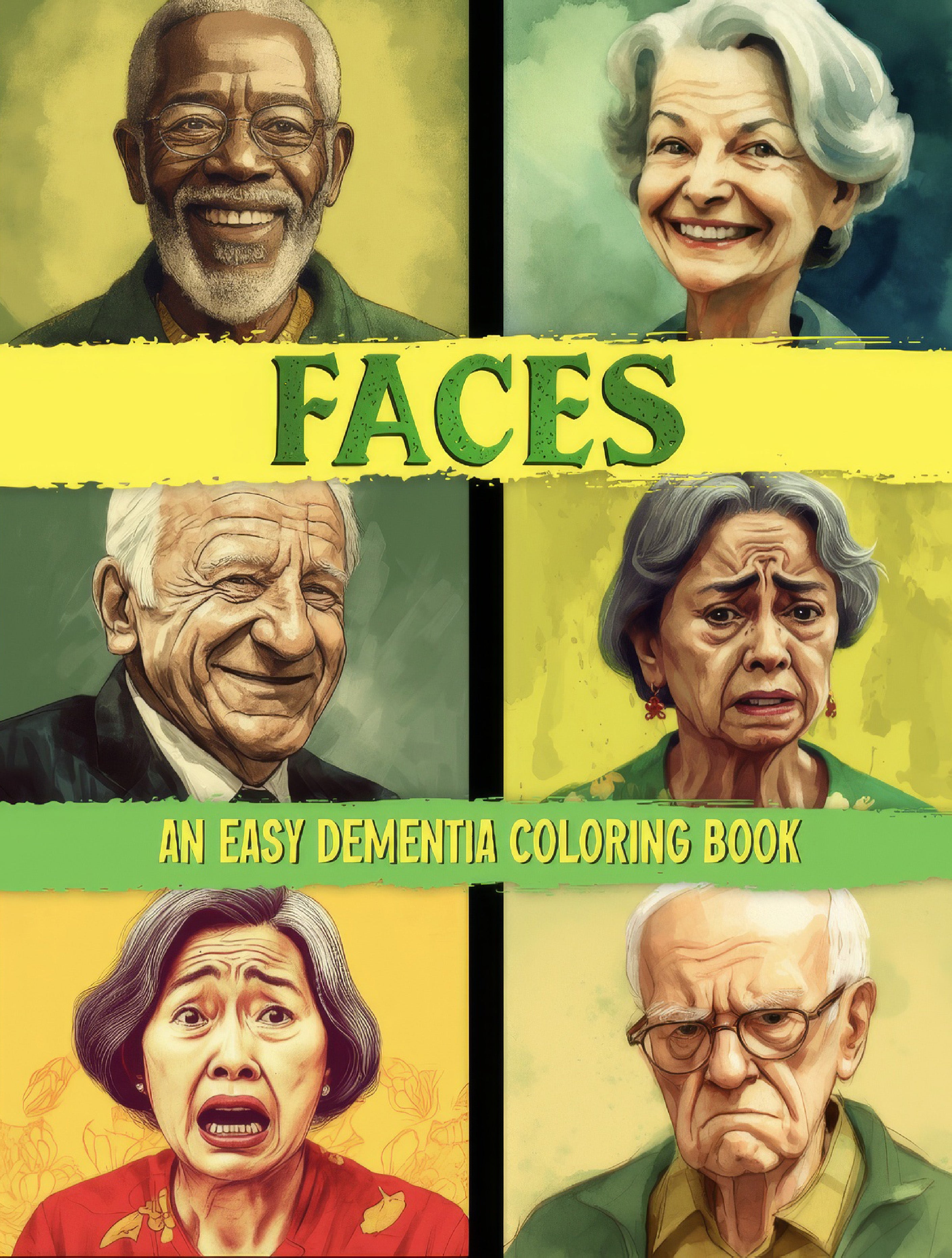 Cognitive Color Pages Faces - An Cognitive Coloring Book To Recognize Expressions – KM-Books-us