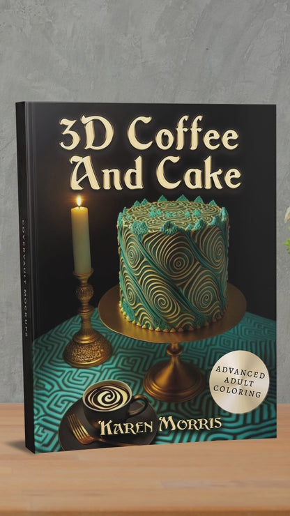 Café y pastel modelo 3d